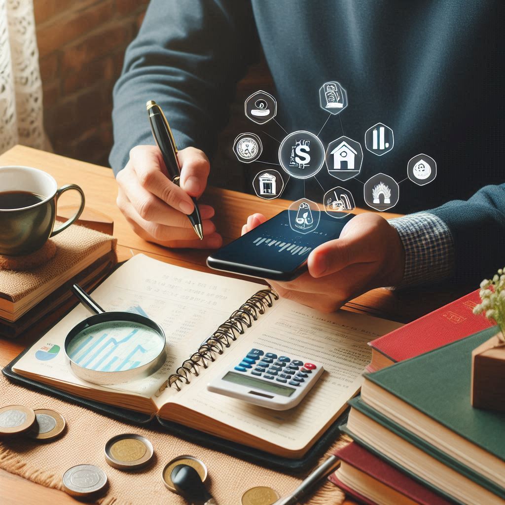 개인의 저축 목표와 우대금리 조건을 꼼꼼히 살펴보는 모습