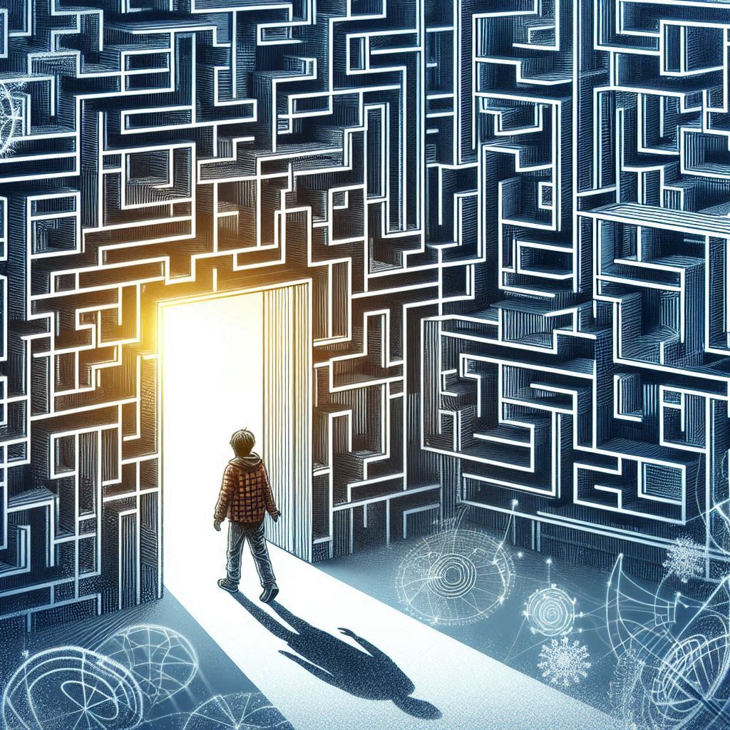 미로 같은 현실, 한 줄기 빛을 찾아서 차디찬 현실의 벽에 부딪혀 막막함을 느끼는 청춘의 모습