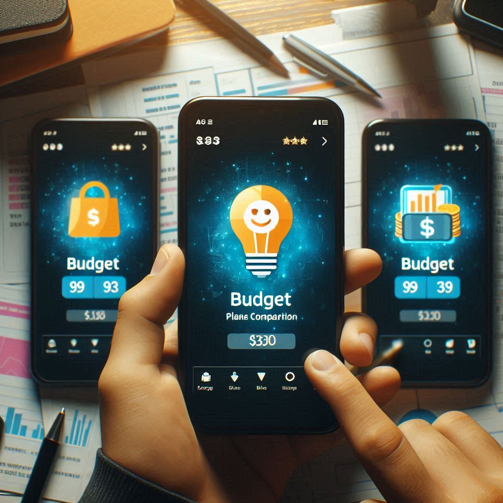 다양한 알뜰폰 요금제 비교 앱 아이콘들