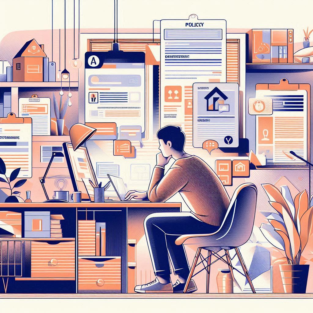 혼자 사는 1인가구가 자신의 주거, 세금 혜택 등 다양한 복지 정책을 살펴보는 장면